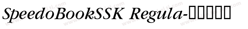SpeedoBookSSK Regula字体转换